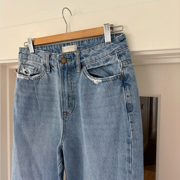 Altar'd State Blue Distressed Wide Leg Jeans - Picture 4 of 8